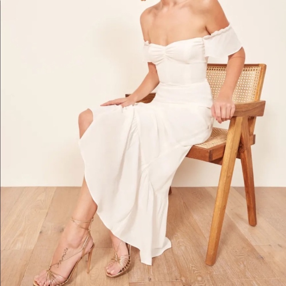 NEW NWT Reformation Butterfly Dress Ivory